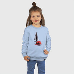 Свитшот хлопковый детский Рождённые в лесу, цвет: мягкое небо — фото 2