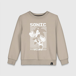 Свитшот хлопковый детский Sonic - game, цвет: миндальный