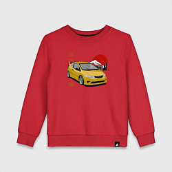 Свитшот хлопковый детский Honda Civic 5d Type-r, цвет: красный