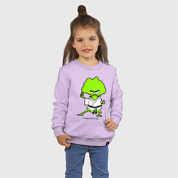 Свитшот хлопковый детский Choppin Brocco Lee, цвет: лаванда — фото 2