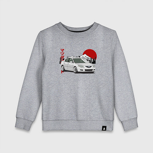 Детский свитшот Mazda 3 bk JDM Retro / Меланж – фото 1