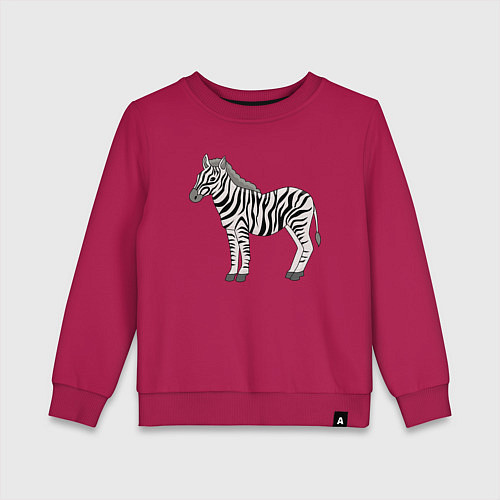 Детский свитшот Милая зебра / Маджента – фото 1