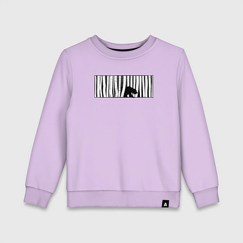 Детский свитшот Медведь в берёзах / Лаванда – фото 1