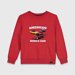 Свитшот хлопковый детский Dodge American Muscle Car, цвет: красный