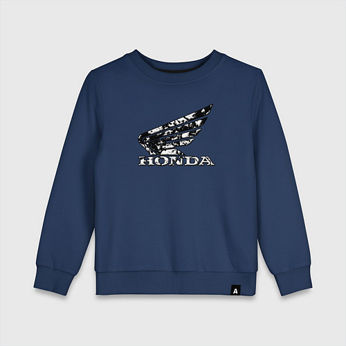 Детский свитшот Хонда логотип / Тёмно-синий – фото 1