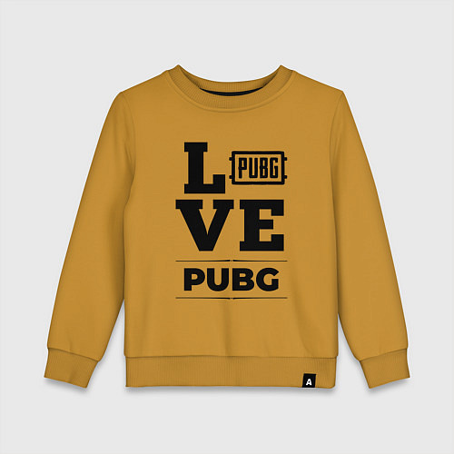 Детский свитшот PUBG love classic / Горчичный – фото 1