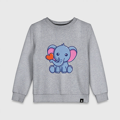 Детский свитшот Love Elephant / Меланж – фото 1