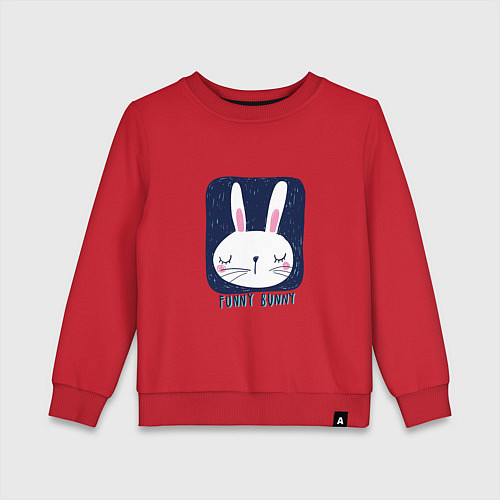 Детский свитшот Funny - Bunny / Красный – фото 1
