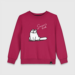 Свитшот хлопковый детский Saimons Cat, цвет: маджента