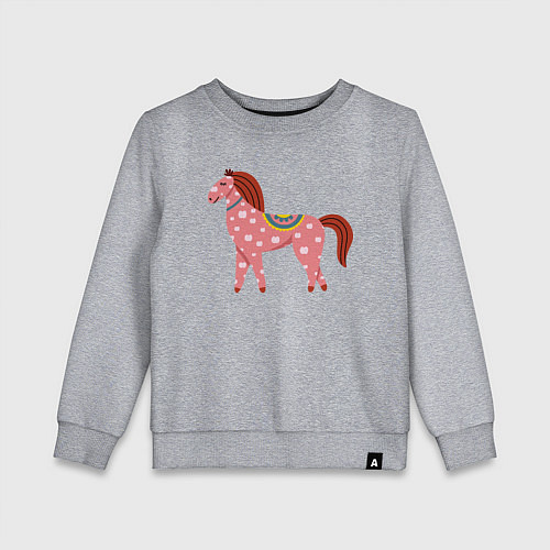 Детский свитшот Красочная лошадка / Меланж – фото 1