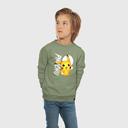 Свитшот хлопковый детский Funko pop Pikachu, цвет: авокадо — фото 2