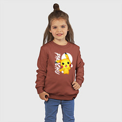 Свитшот хлопковый детский Funko pop Pikachu, цвет: кирпичный — фото 2