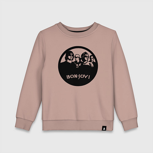 Детский свитшот Bon Jovi rock / Пыльно-розовый – фото 1