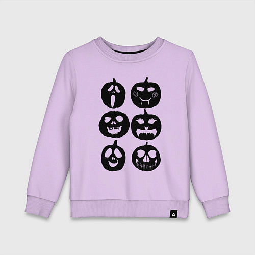Детский свитшот Scare pumpkins / Лаванда – фото 1