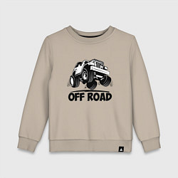 Свитшот хлопковый детский Off road - Jeep Chrysler, цвет: миндальный