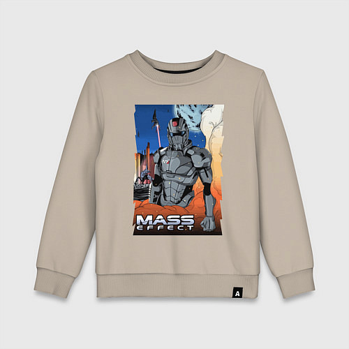 Детский свитшот Mass Effect N7 - Warrior / Миндальный – фото 1
