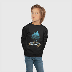 Свитшот хлопковый детский Жемчуг Дракона - персонаж, цвет: черный — фото 2