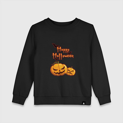 Детский свитшот Счастливого Хэллоуина / Черный – фото 1