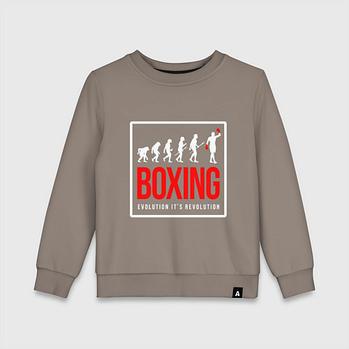 Детский свитшот Boxing evolution its revolution / Утренний латте – фото 1