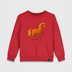 Свитшот хлопковый детский Добрый конь, цвет: красный