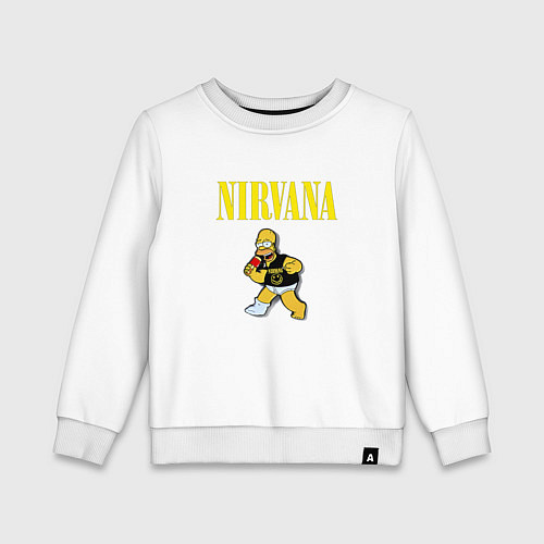 Детский свитшот Гомер Nirvana / Белый – фото 1