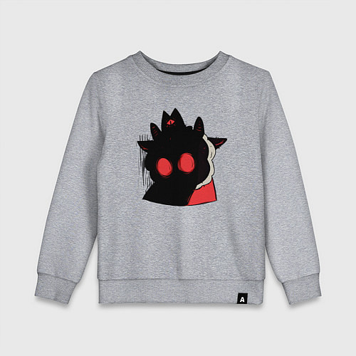 Детский свитшот Cult of the Lamb - Овечка в испуге / Меланж – фото 1