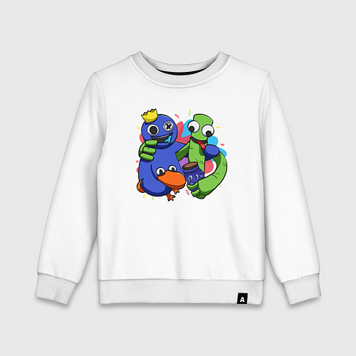 Детский свитшот Персонажи игры Радужные друзья / Белый – фото 1
