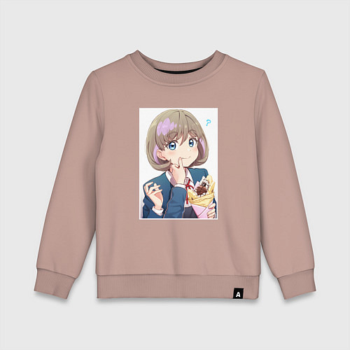 Детский свитшот Кэкэ Тан - Живая любовь Суперзвезда / Пыльно-розовый – фото 1