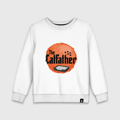 Детский свитшот Cat father / Белый – фото 1