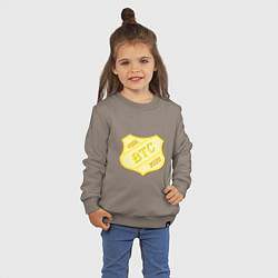 Свитшот хлопковый детский Bitcoin 2023, цвет: утренний латте — фото 2