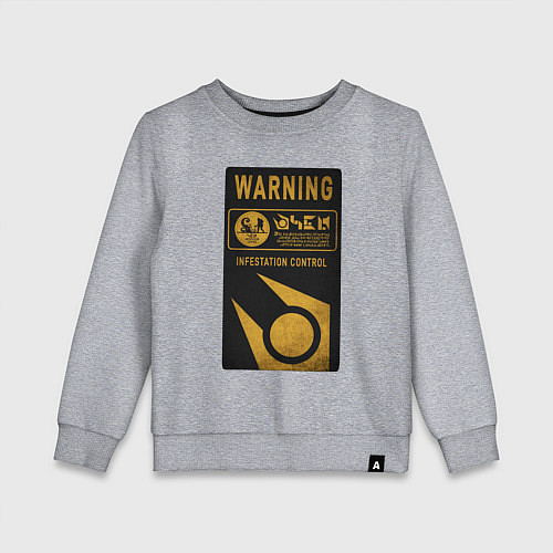 Детский свитшот Контроль заражения / Меланж – фото 1