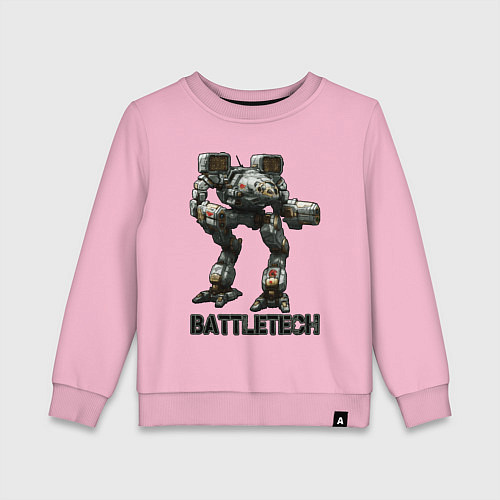 Детский свитшот Battletech - 16 bit / Светло-розовый – фото 1