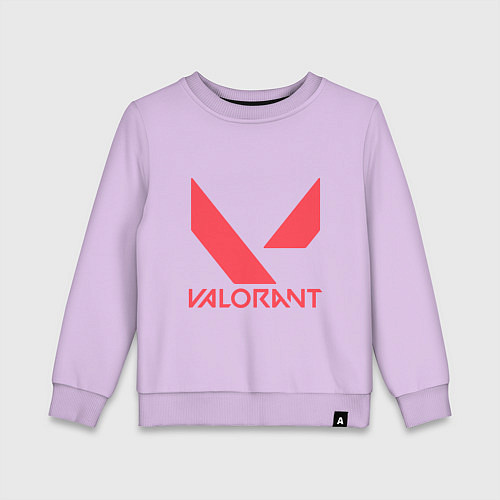 Детский свитшот Valorant - logo / Лаванда – фото 1