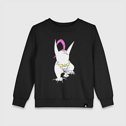 Свитшот хлопковый детский Evil the cat - Червяк джим, цвет: черный
