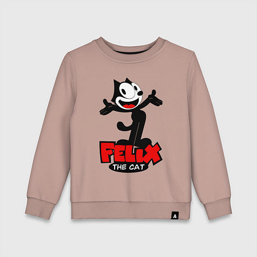 Детский свитшот Felix the cat / Пыльно-розовый – фото 1