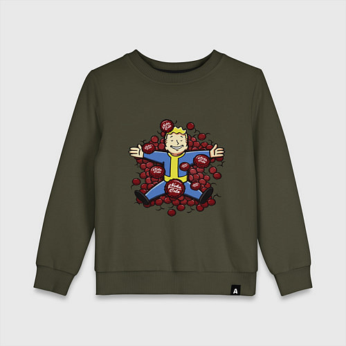 Детский свитшот Vault boy caps / Хаки – фото 1