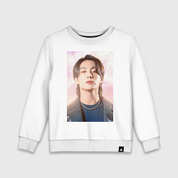 Свитшот хлопковый детский Handsome JK, цвет: белый