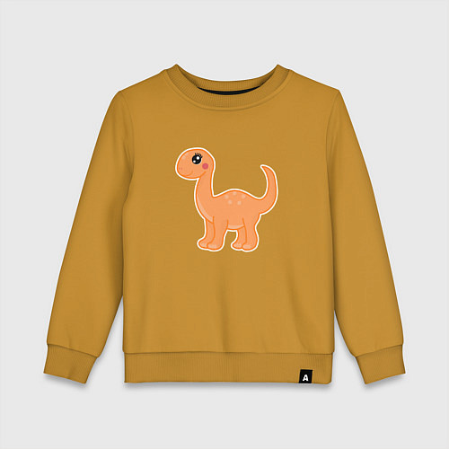 Детский свитшот Динозавр оранжевый / Горчичный – фото 1