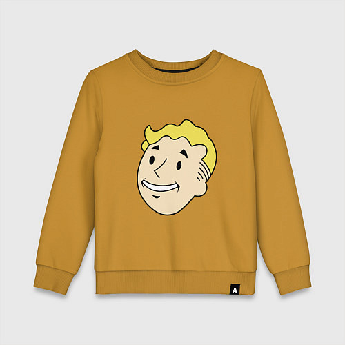 Детский свитшот Vault boy head / Горчичный – фото 1