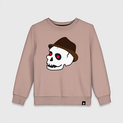 Детский свитшот Череп в шляпке