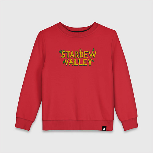 Детский свитшот Stardew Valley logo / Красный – фото 1
