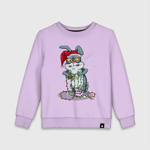 Детский свитшот Недовольный кролик / Лаванда – фото 1