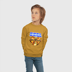 Свитшот хлопковый детский Sega genesis medal, цвет: горчичный — фото 2