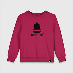 Свитшот хлопковый детский Ananas - Adidas, цвет: маджента