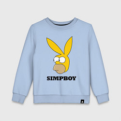 Свитшот хлопковый детский Simpboy - rabbit Homer, цвет: мягкое небо