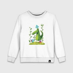 Детский свитшот Крокодил и птички