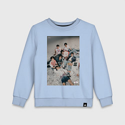 Свитшот хлопковый детский Stray Kids Maxident, цвет: мягкое небо