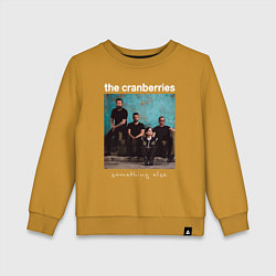 Свитшот хлопковый детский The Cranberries rock, цвет: горчичный