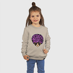 Свитшот хлопковый детский Funky monkey, цвет: миндальный — фото 2