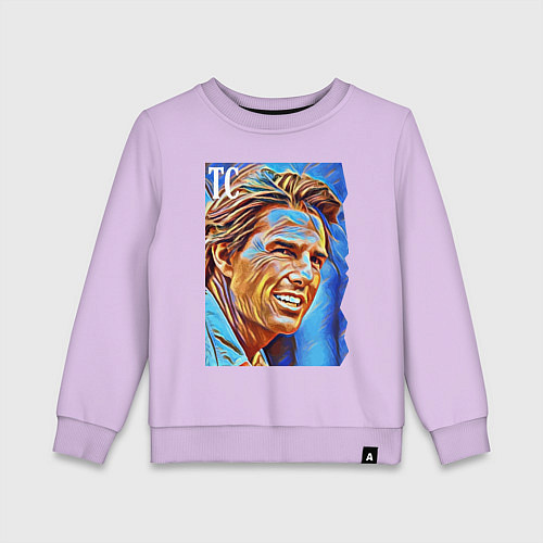 Детский свитшот Tom Cruise - film actor / Лаванда – фото 1